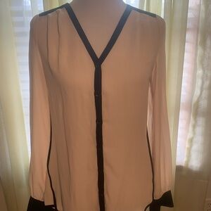 Daytrip Women's Button Down Shirt - Black and Cream